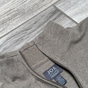 Joe Brown men large half zip long sleeve tan sweater